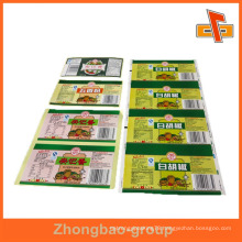 Guangzhou manufacturer wholesale printing and packaging material custom printable meat packaging label